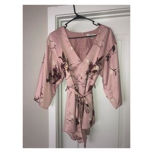 SILK FLORAL ROMPER